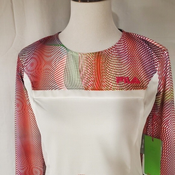 Fila Christopher Bevans Park Spectrum 50+ UPF Multicolored Stretch Athletic Top - Picture 5 of 15